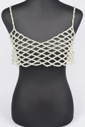Faux Pearl Bralette