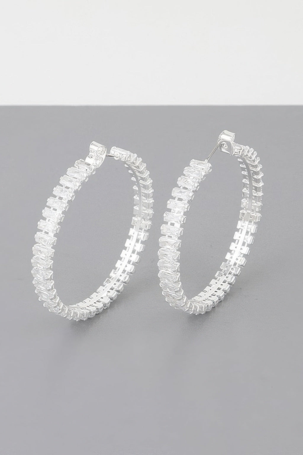 Multi Crystal Hoop Earrings