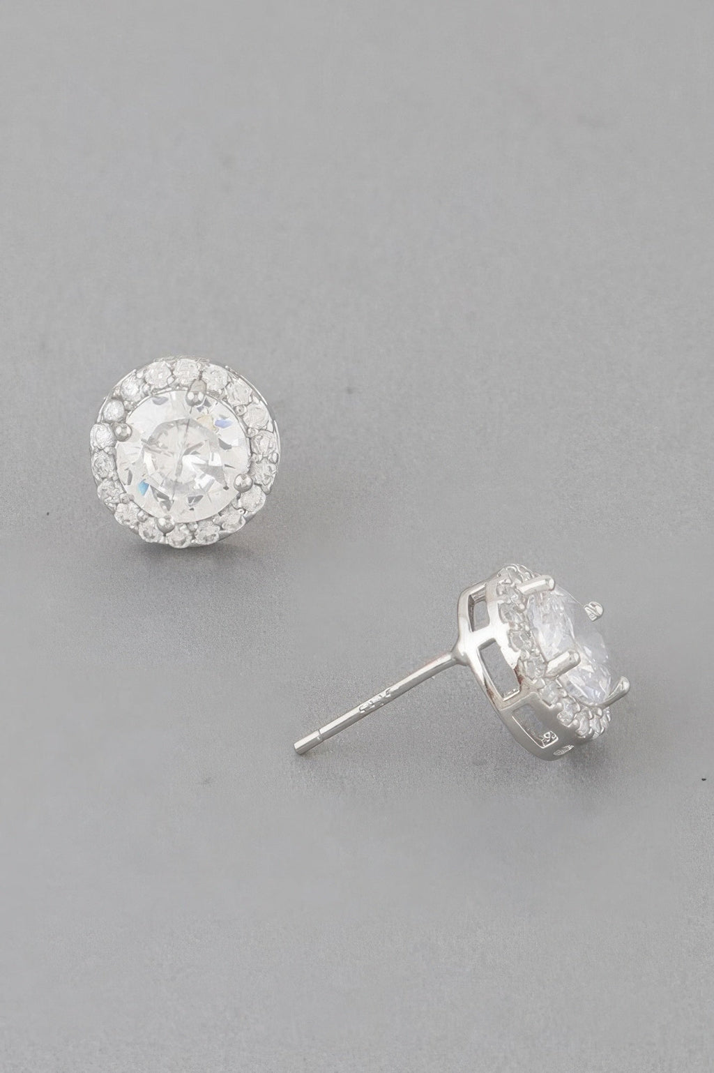 Jeweled Round Stud Earrings