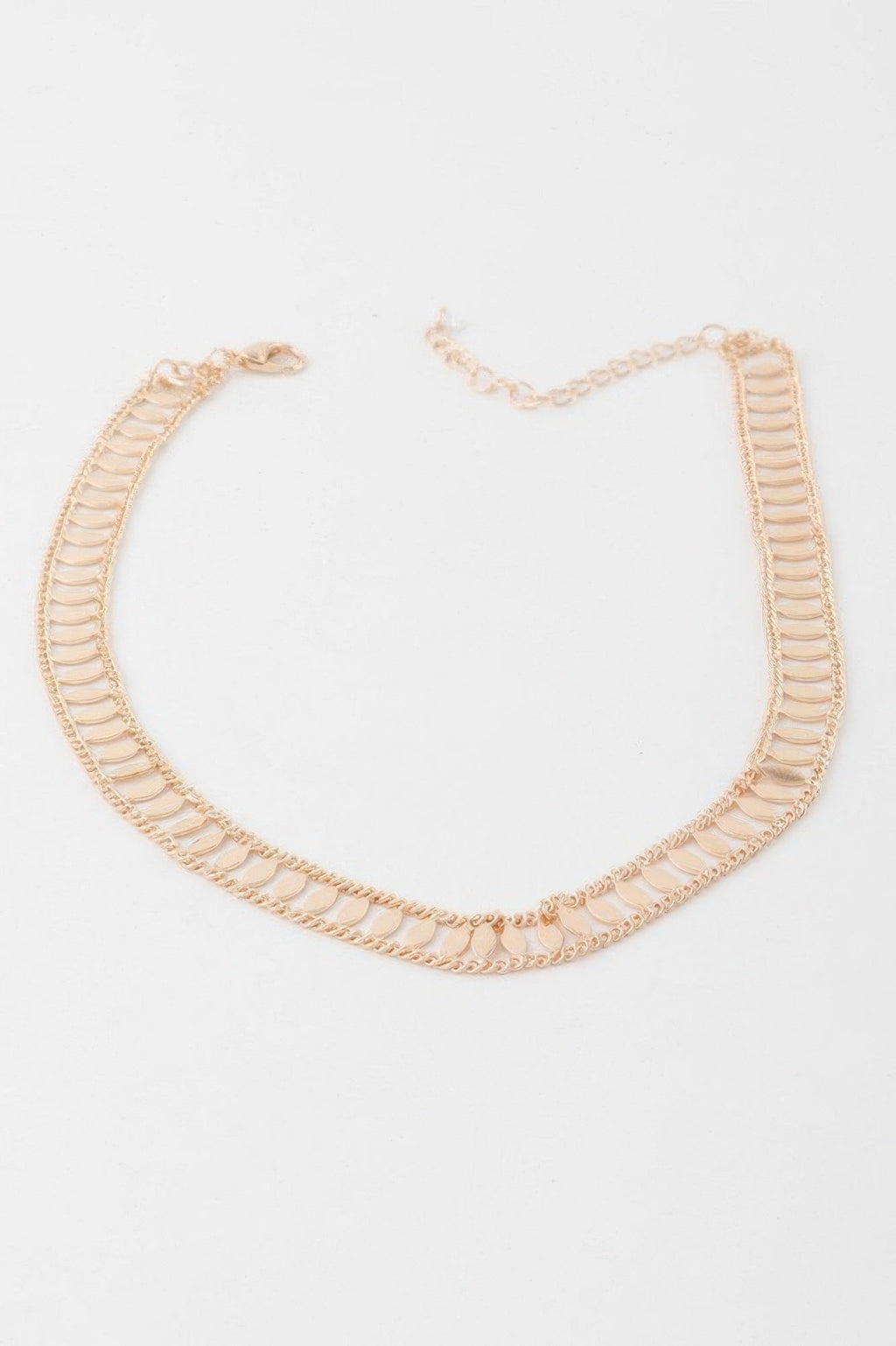 Leaf Chain Choker Necklace