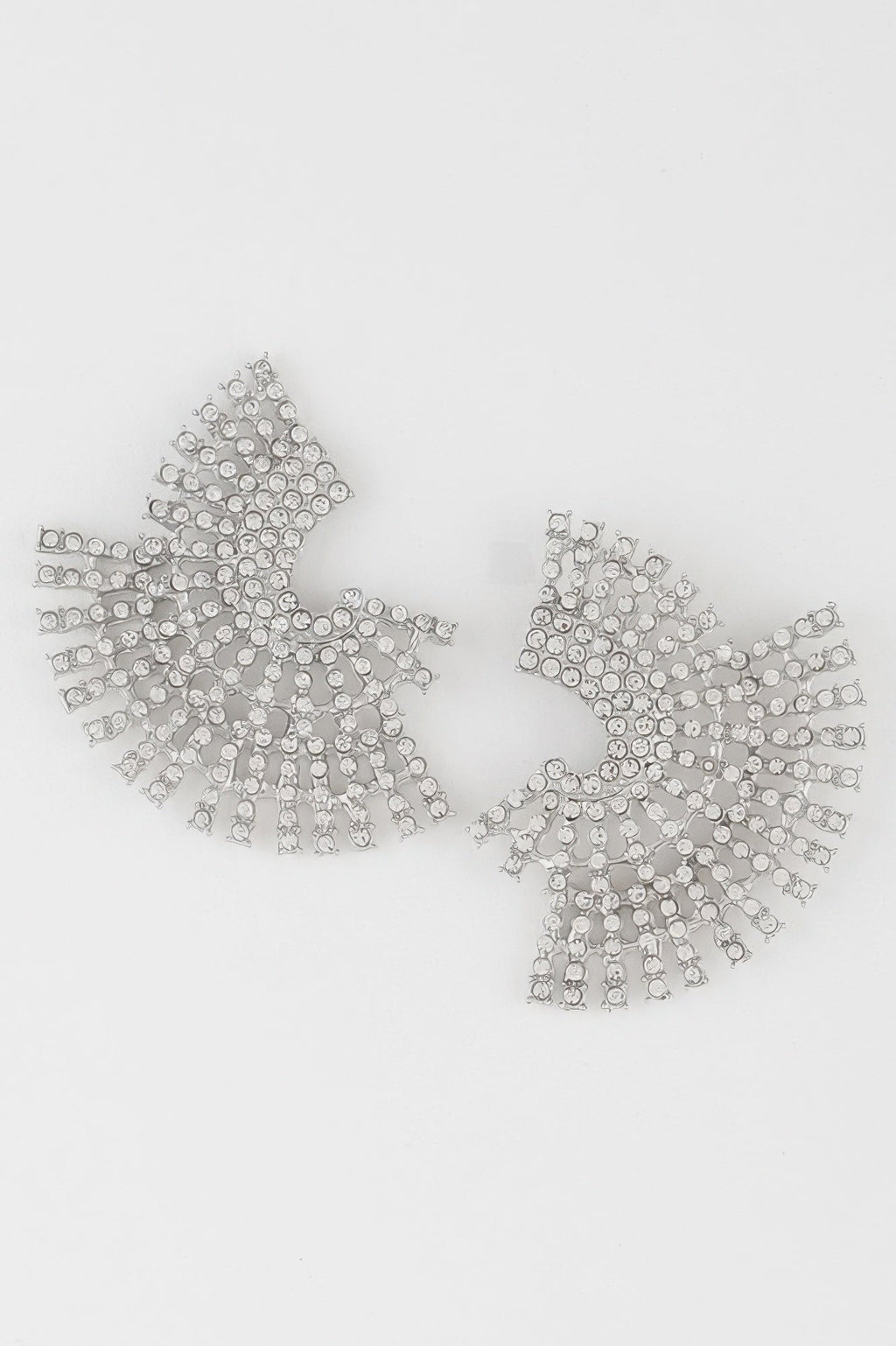 Multi Rhinestone Disk Earrings