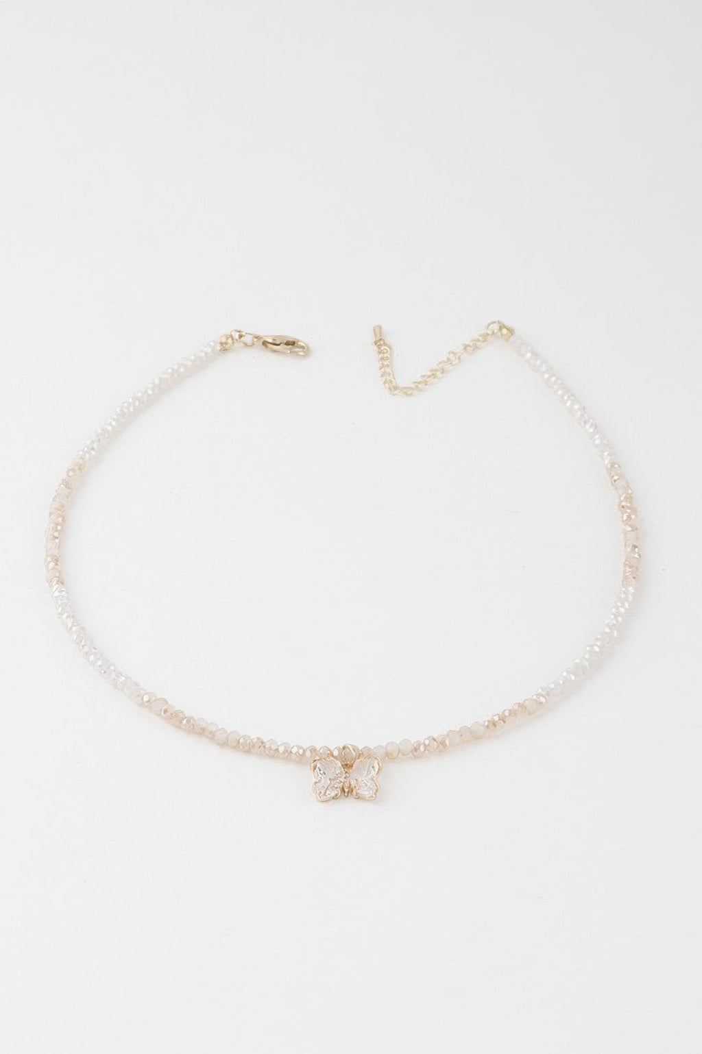 Crystal Butterfly Beaded Necklace