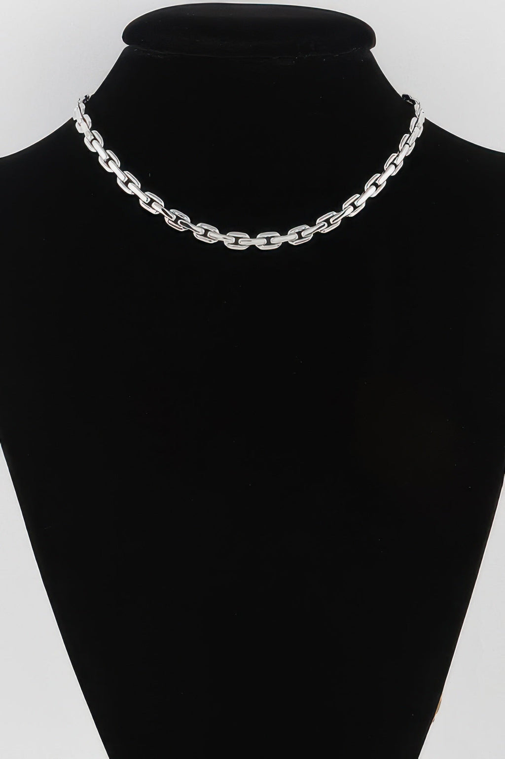 Solid Link Chain Necklace 14"