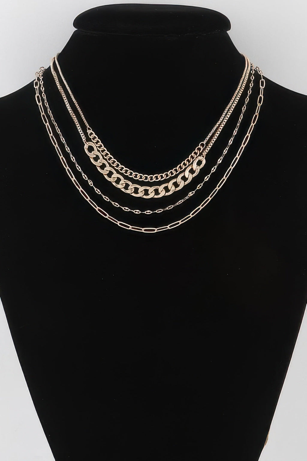 Multi Curb Mariner Chain Necklace