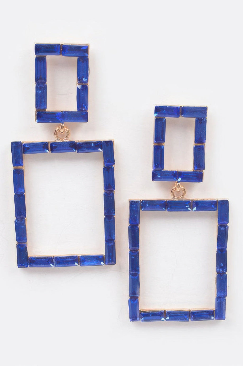 Stone Rectangle Drop Dangle Earrings