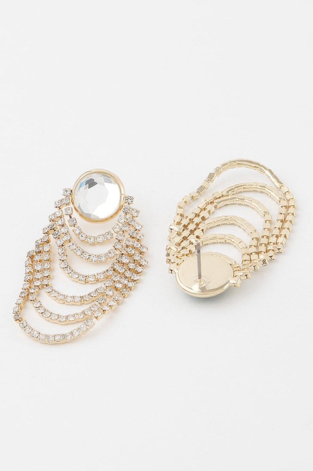 Multi Jewel Curtain Drop Earrings
