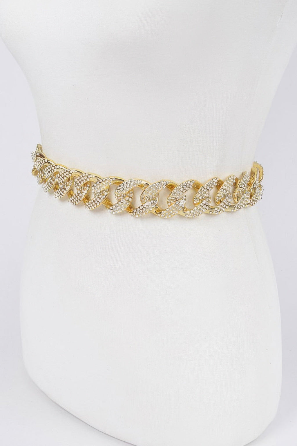 Plus Size Rhinestone Oversized Chain Belt