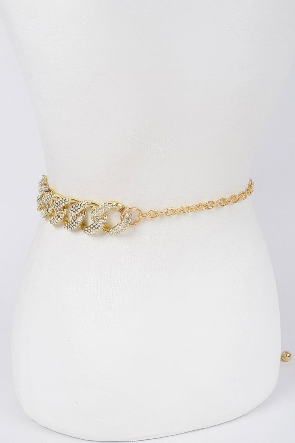 Plus Size Rhinestone Oversized Chain Belt