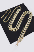Plus Size Rhinestone Oversized Chain Belt