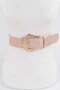 Plus Size Metal Buckle Enamel Shiny Belt