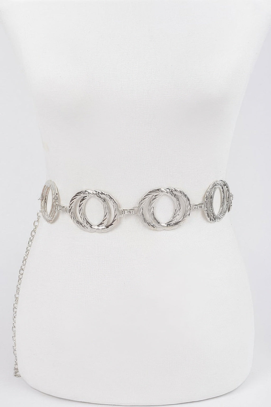 Melted Double Rings Chain Belt