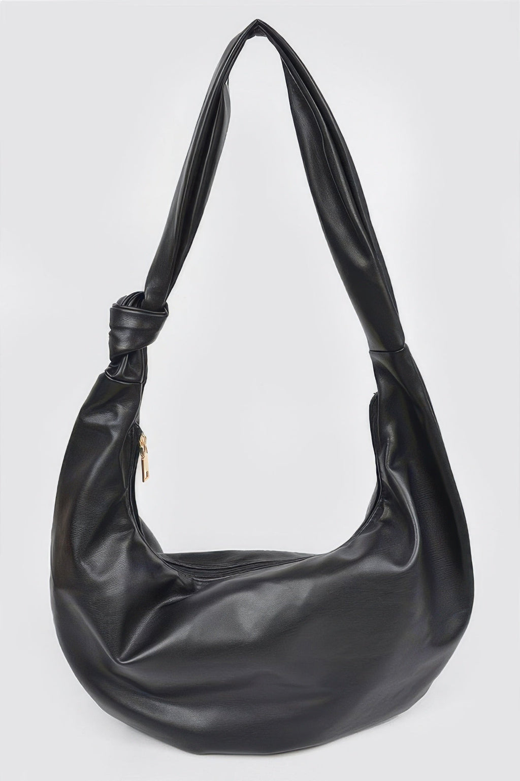 Faux Leather Hobo Bag