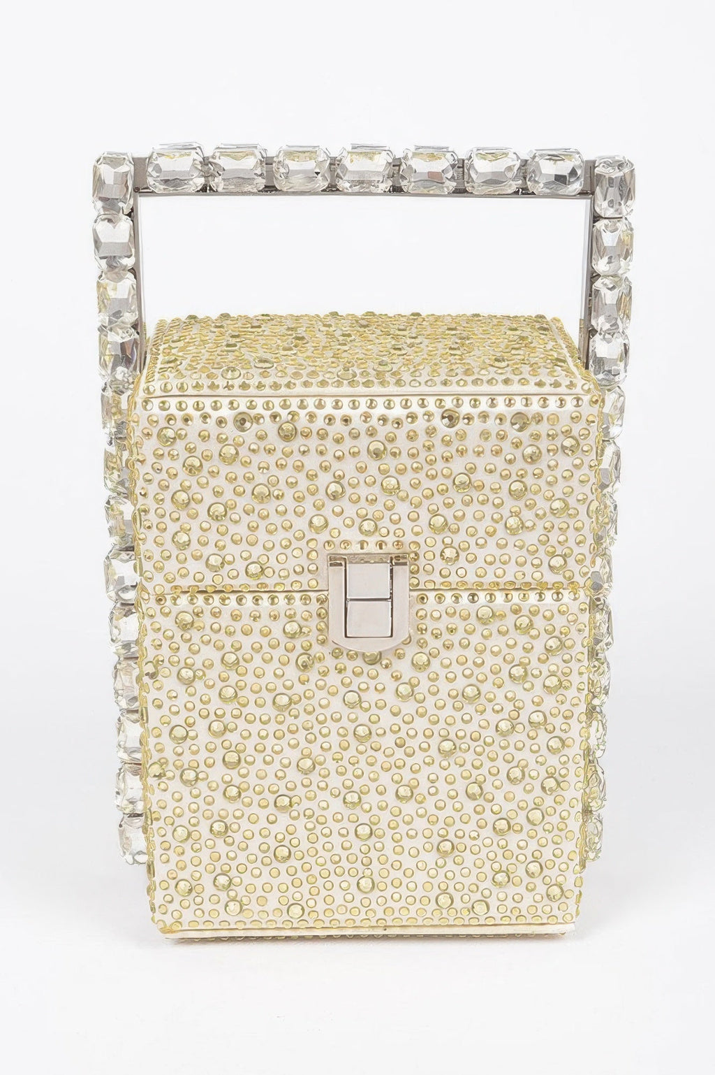 Rhinestone Handle Stoned Party Clutch