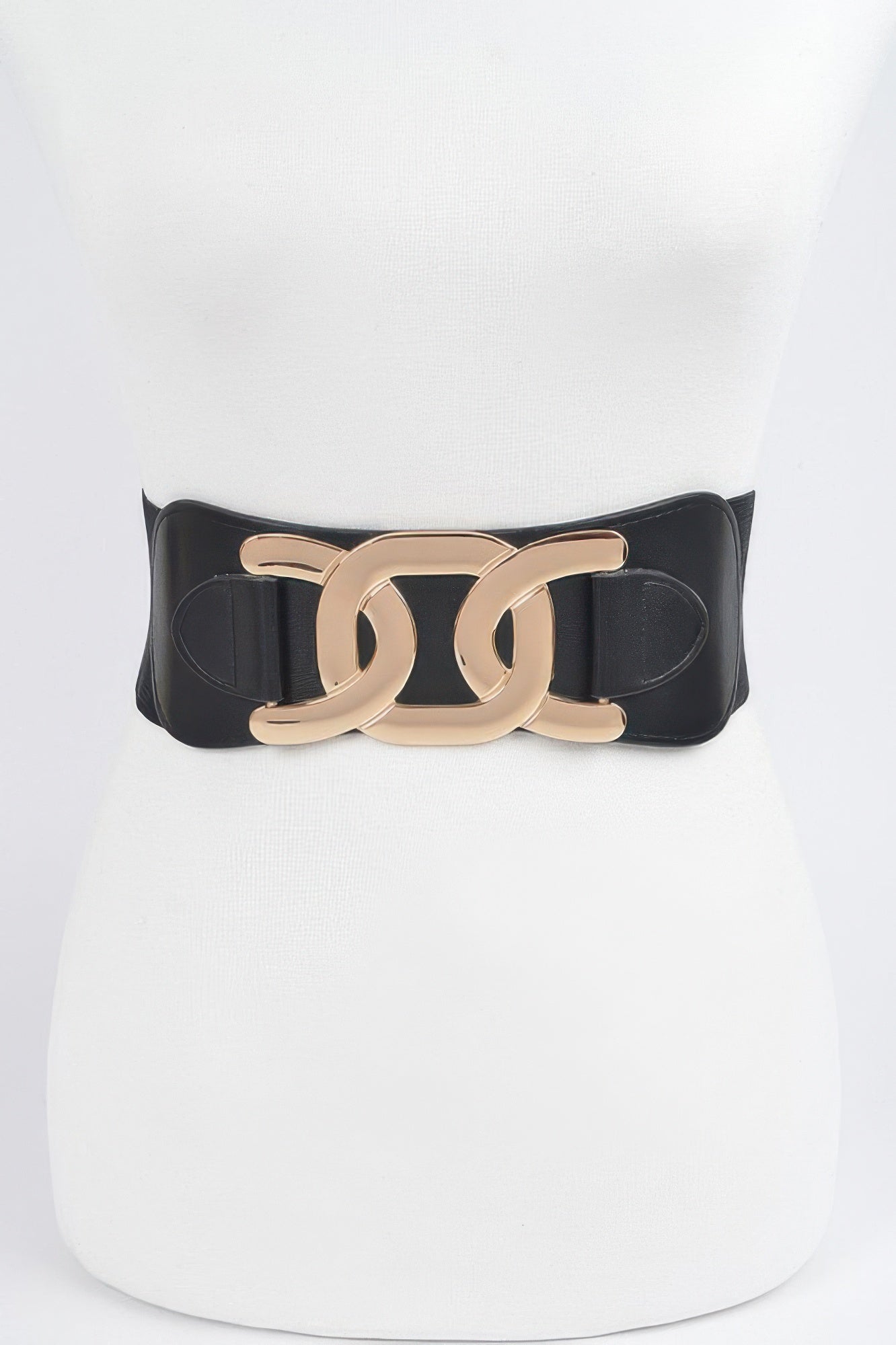 Metal Buckle Plus Size Elastic Belt