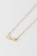 Mama Script Necklace