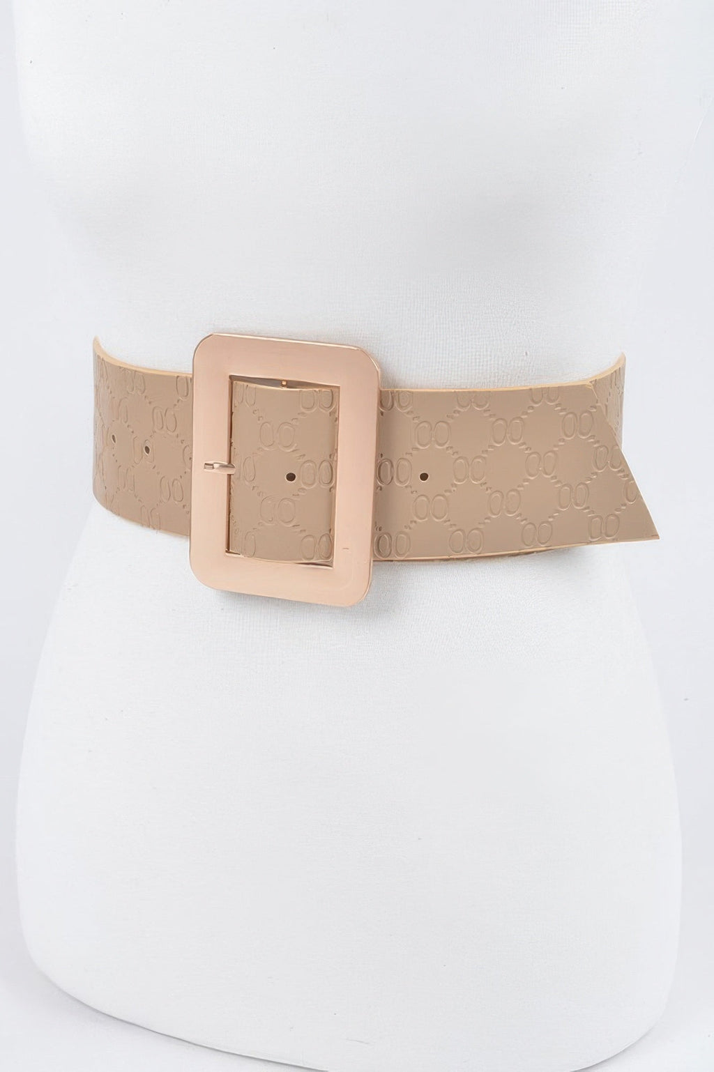 Big Metal Buckle Embossed Plus Size Belt