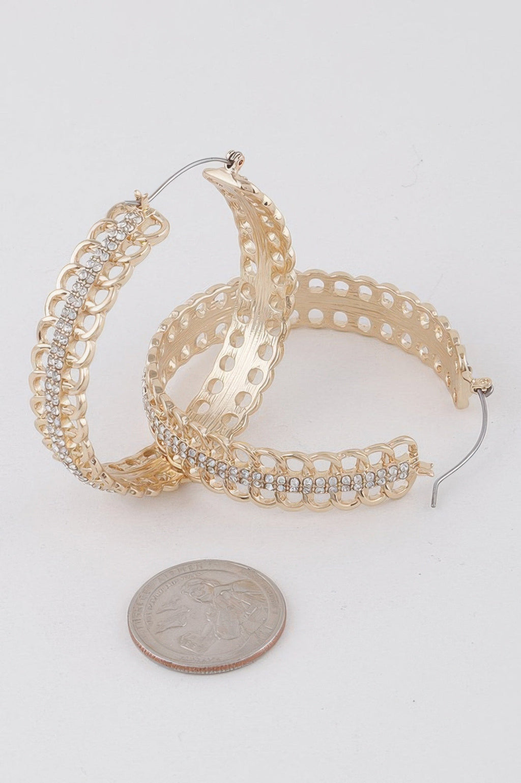 Jewel Chain Hoop Earrings