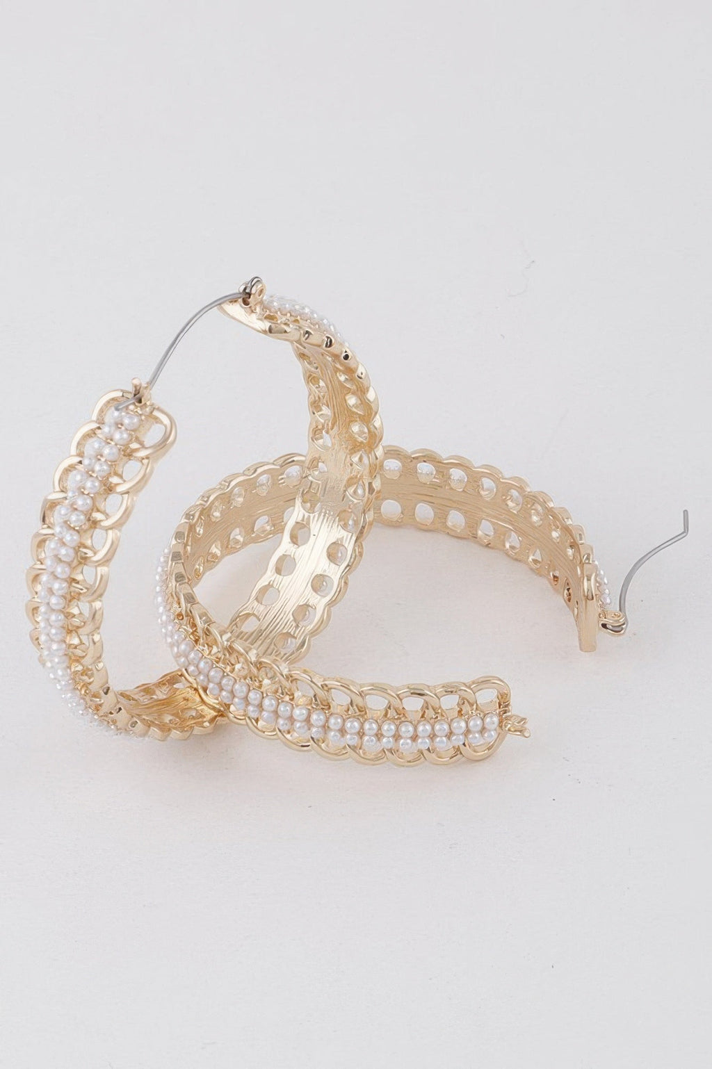 Jewel Chain Hoop Earrings