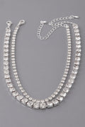 Double Rhinestone Choker Necklace