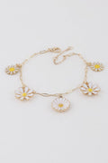 Multi Flower Charm Bracelet