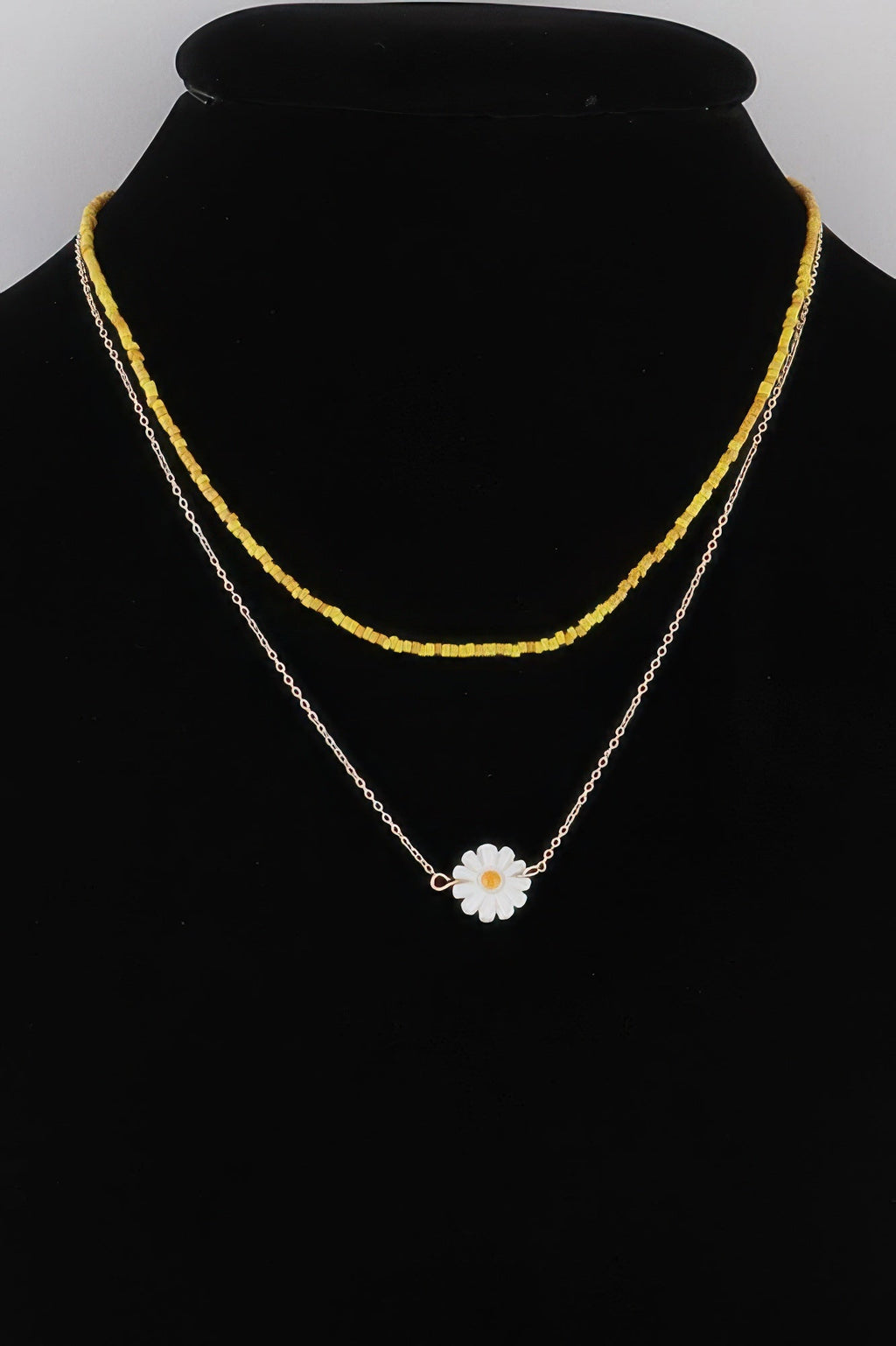Double Beaded Flower Necklace