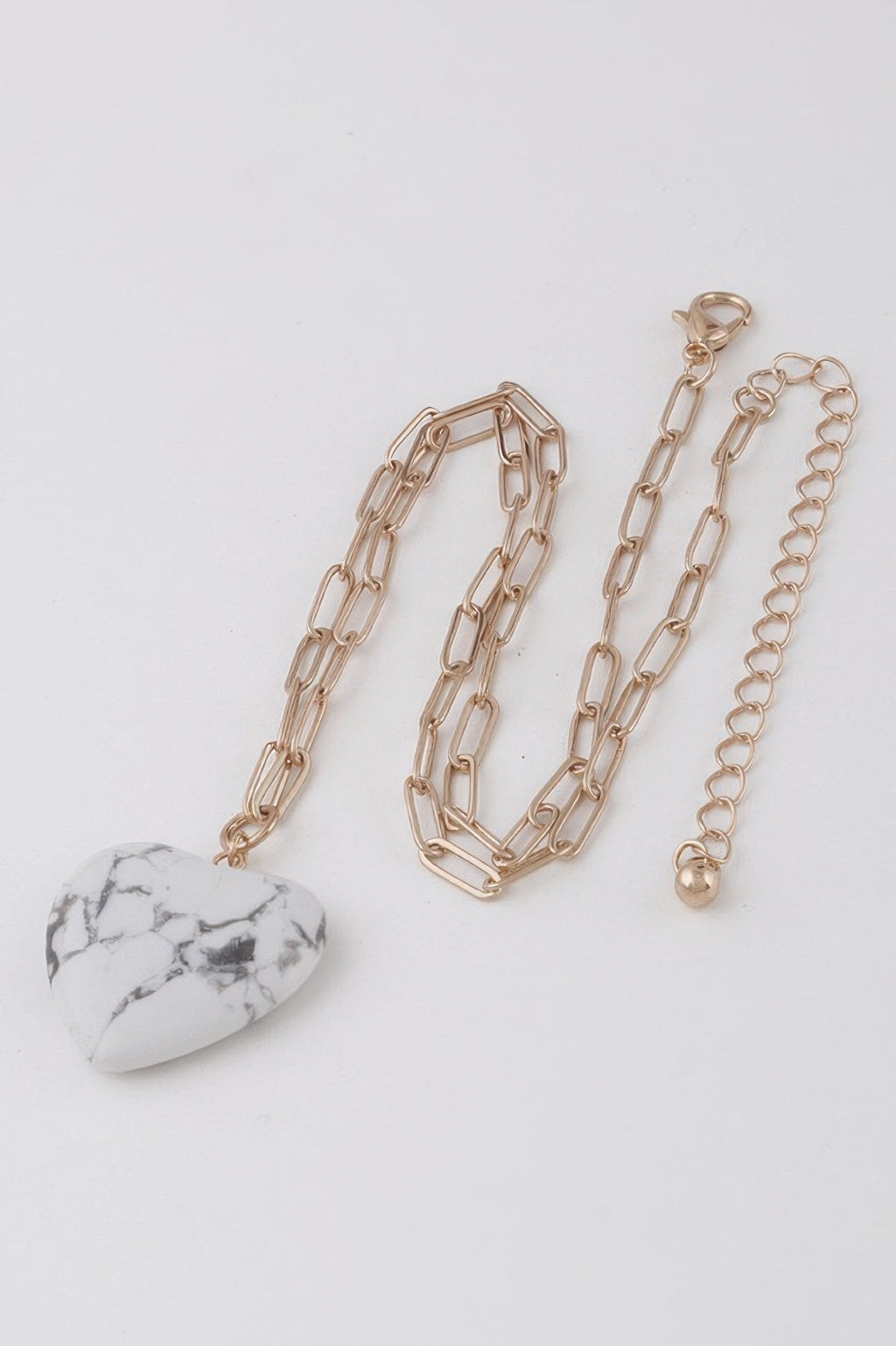 Heart Stone Chain Necklace