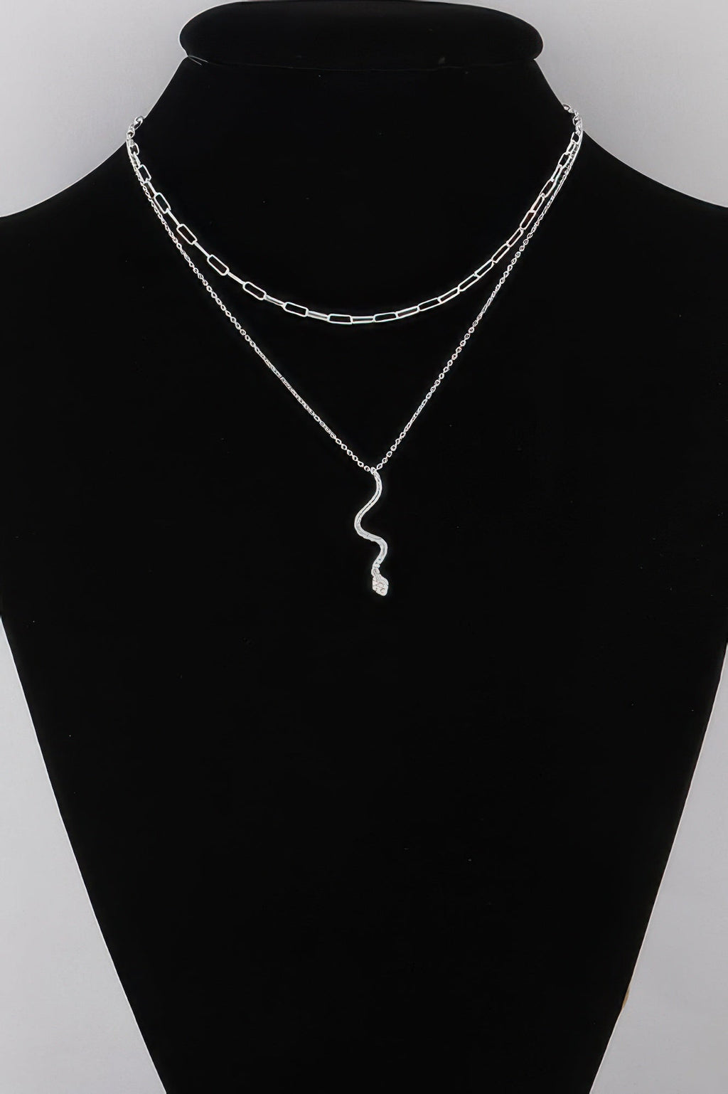 Jeweled Snake Pendant Necklace