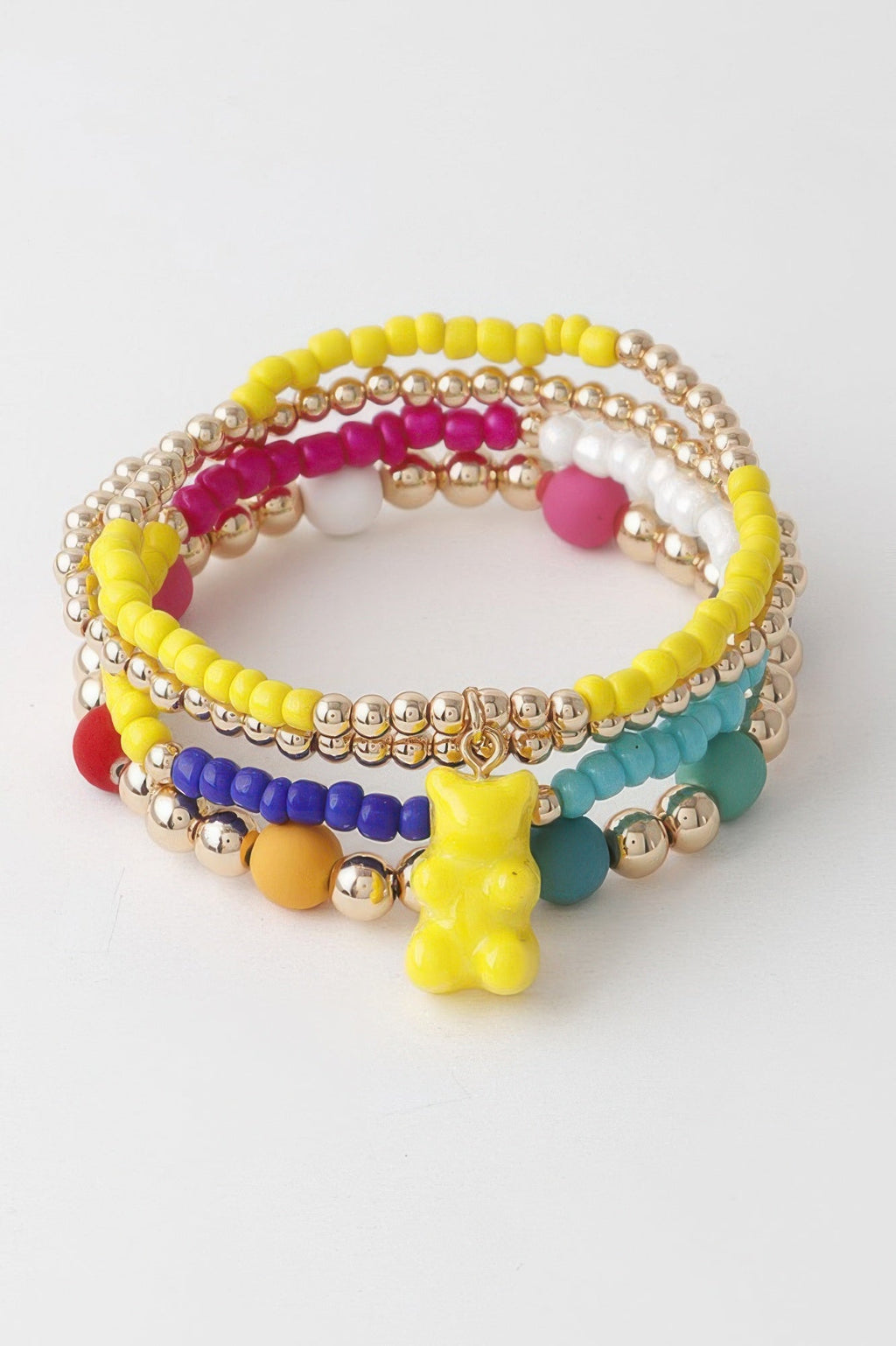 Multi Gummy Bear Charm Bracelet