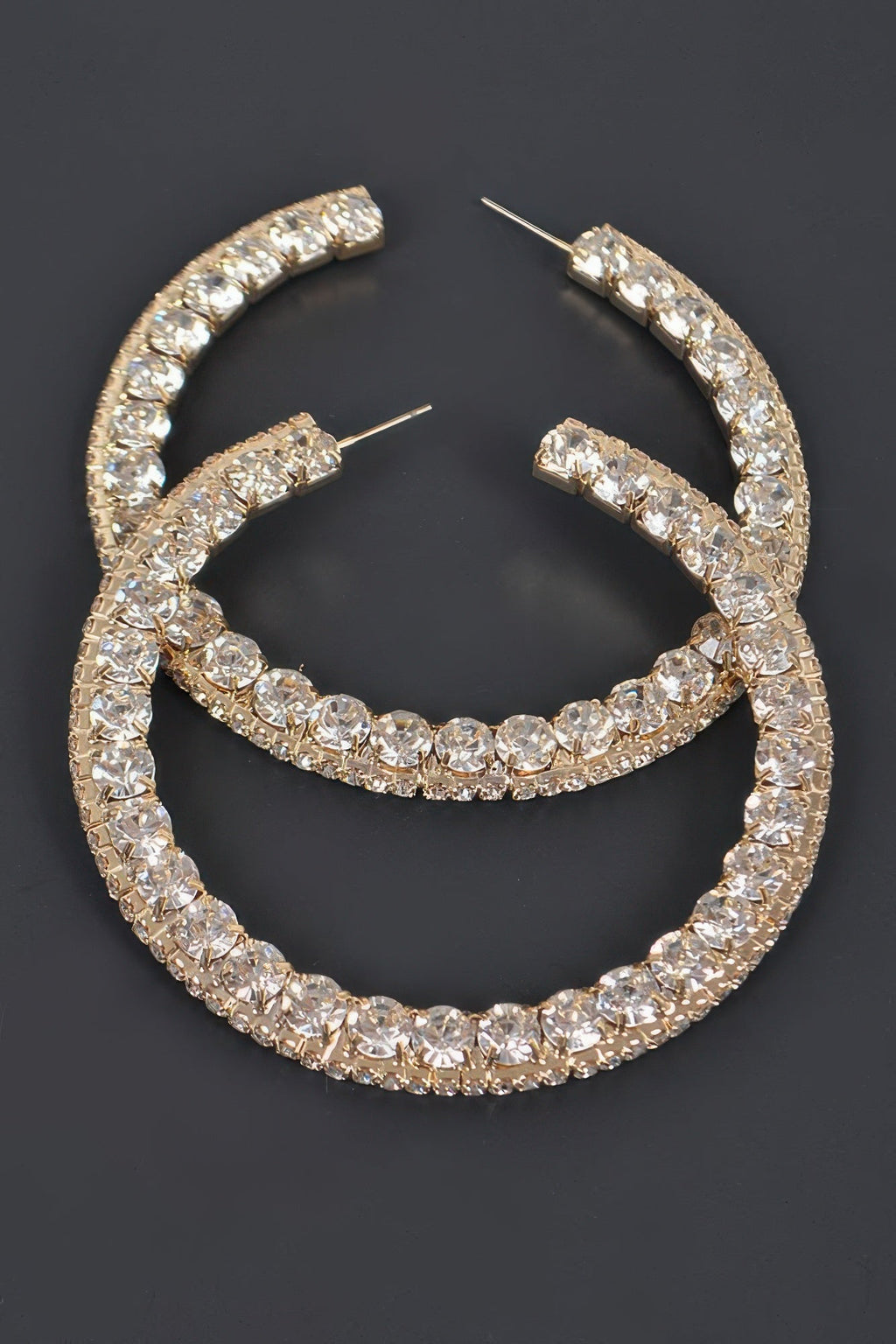 60mm Rhinestone Hoop Earring