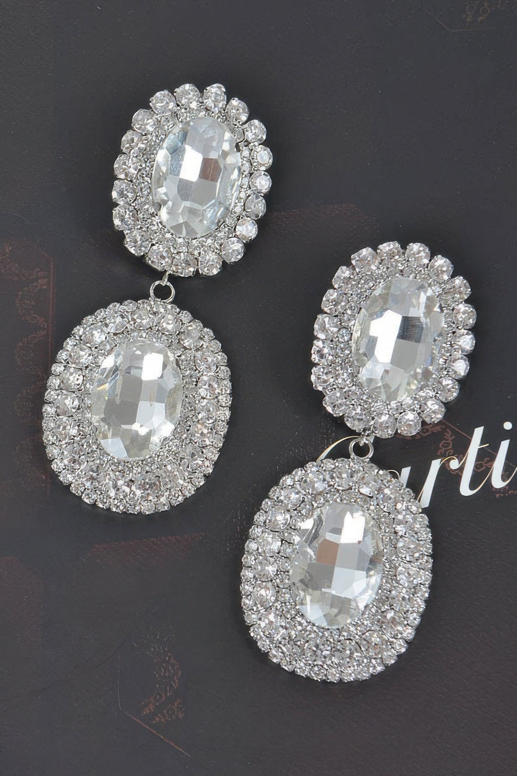 Big Oval Rhinestone Earring