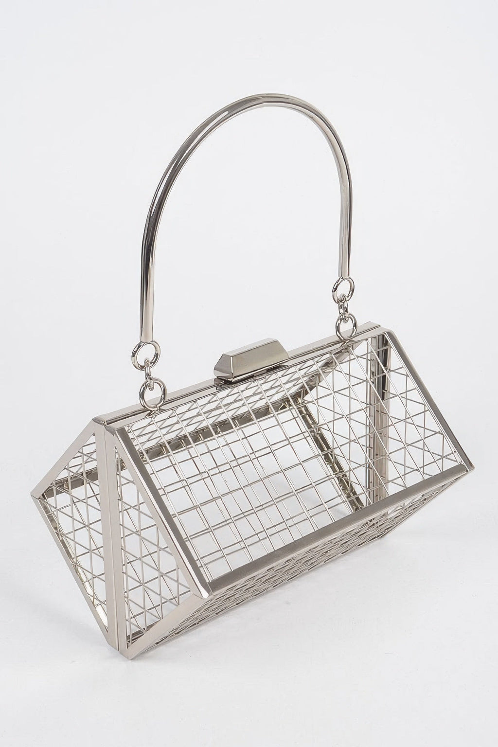Metal Wire Cube Clutch