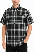 Oldschool Checkered Button Down Short Sleeve Shirt