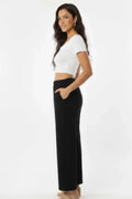 Relaxed Fit 100% Cotton Wide-leg Pants With Side Pockets