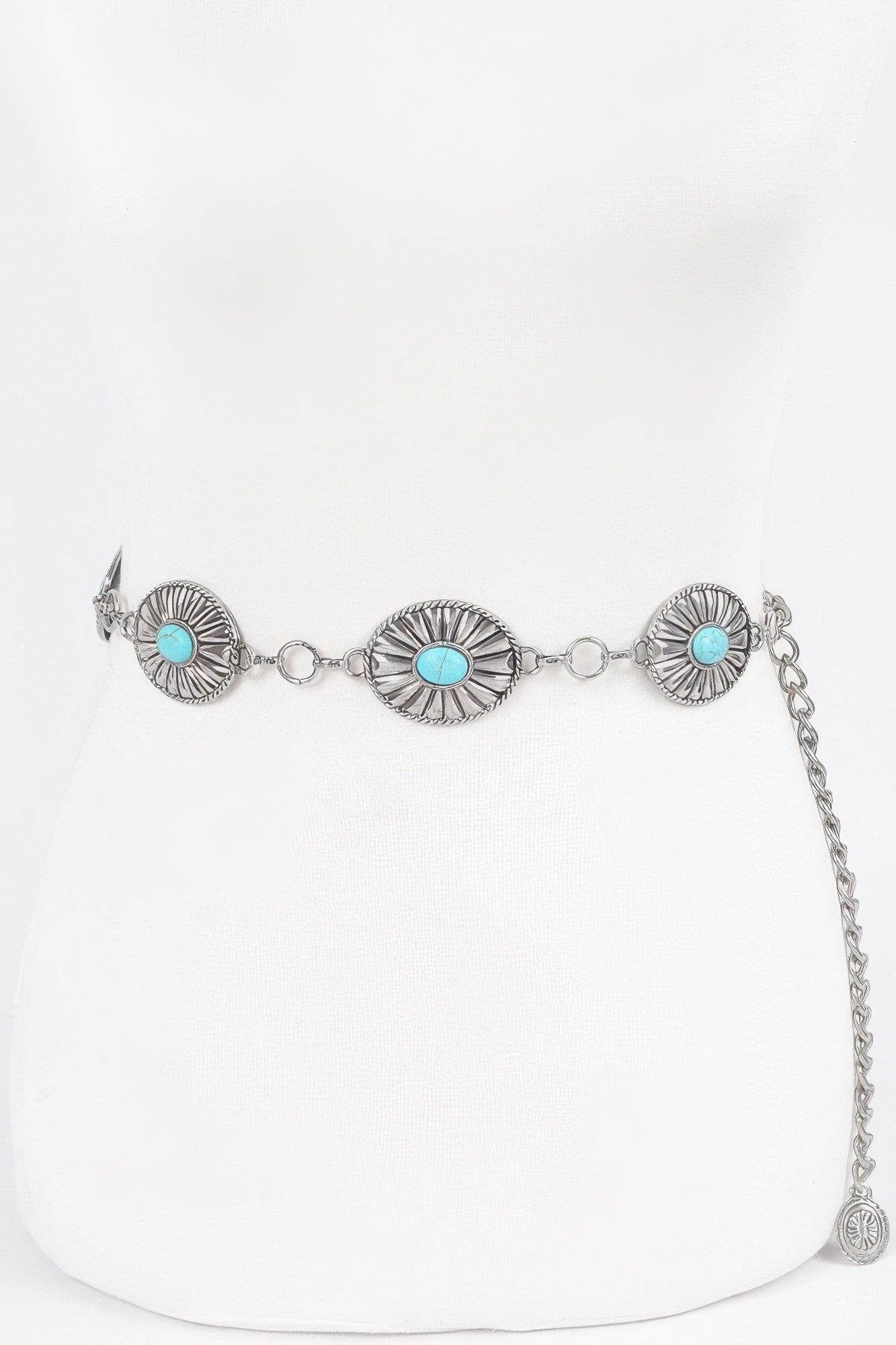 Western Style Metal Chain Belt