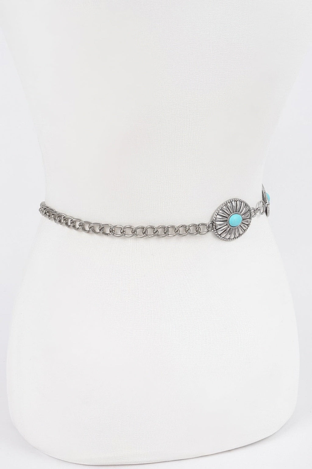 Western Style Metal Chain Belt