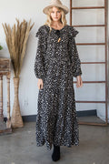 Black/White Bohemian Maxi Dress