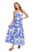 Blue Floral Maxi Sundress