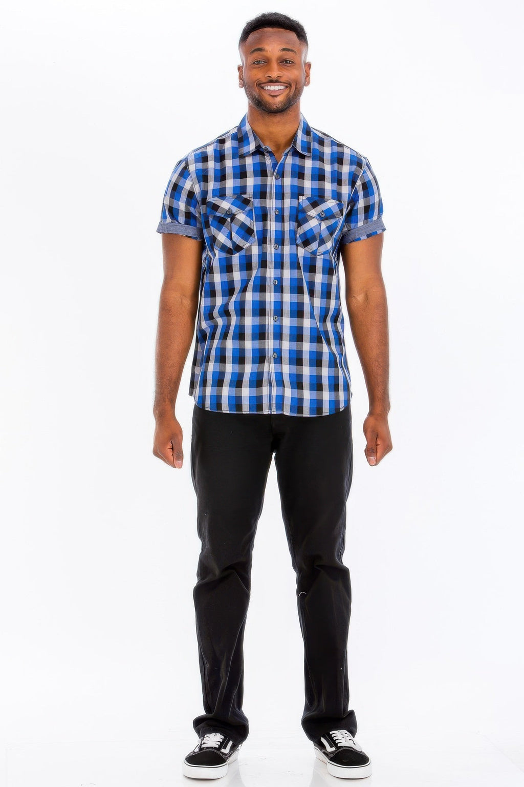 Men's Checkered Button-Down Shirt
