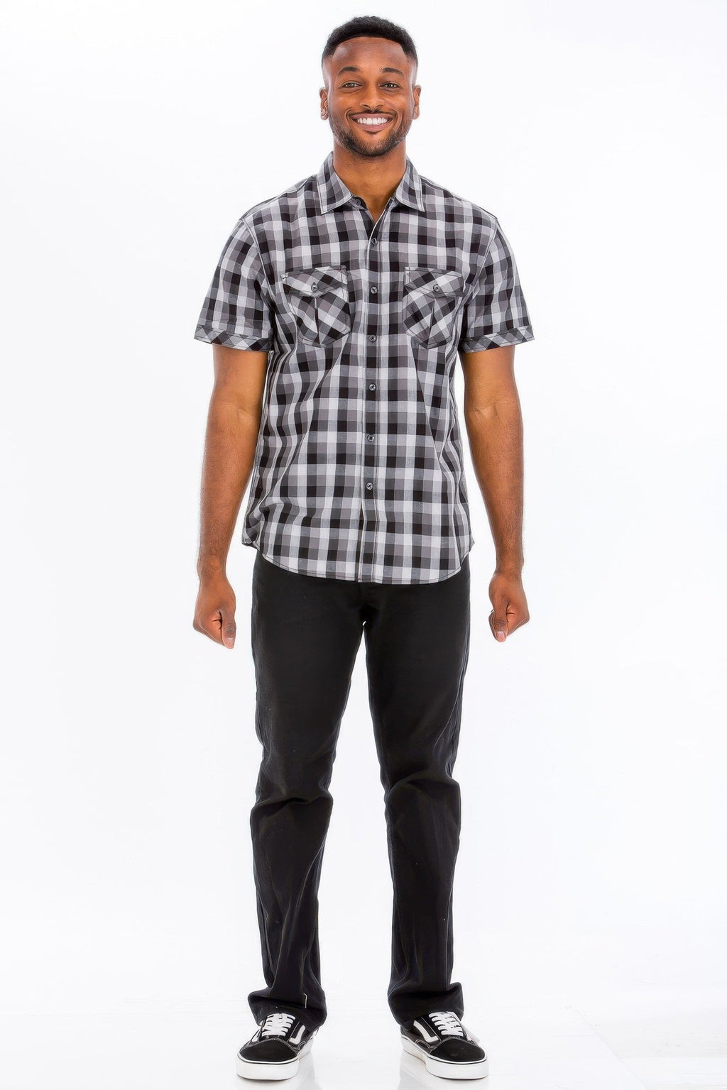 Men's Checkered Button-Down Shirt