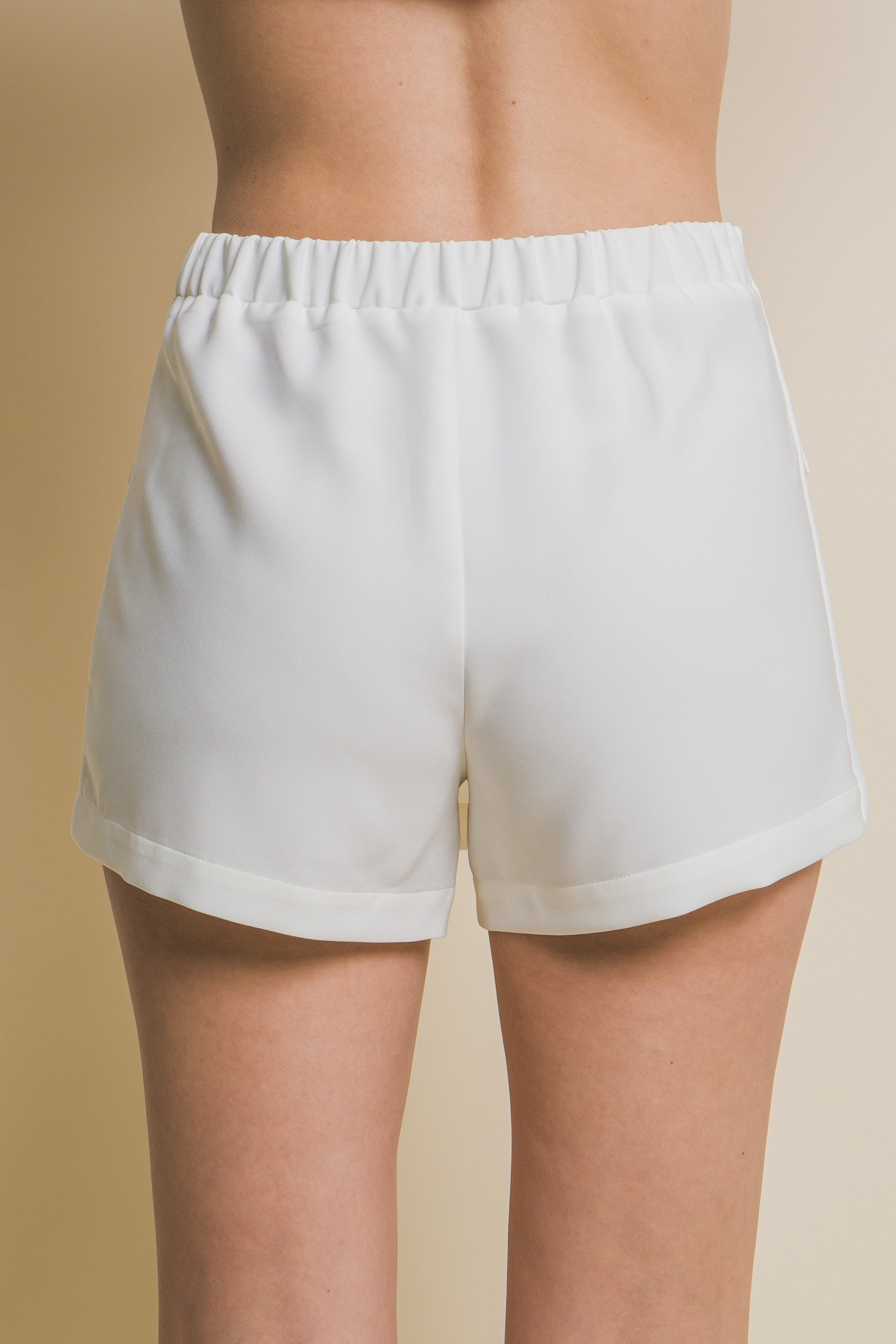 White Vertigo Skorts With Cargo Pockets