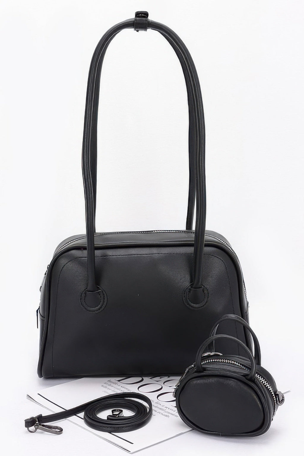 Faux Leather Sport Bag Set