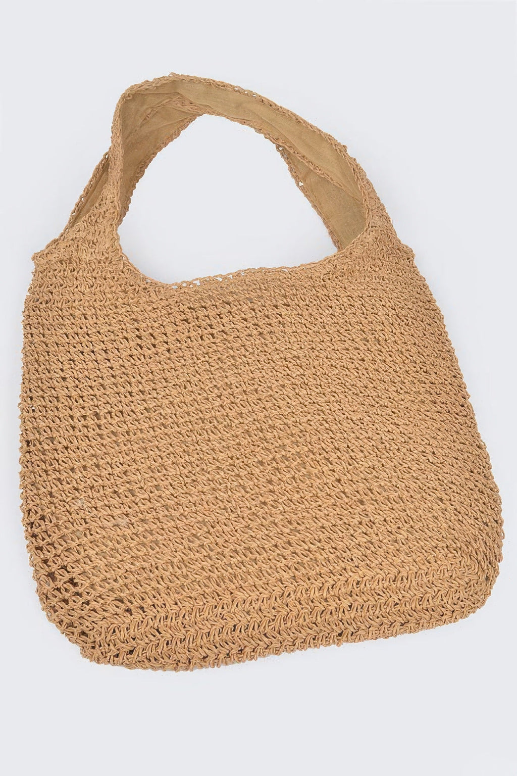 Faux Straw Hobo Bag