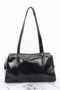 Shiny Faux Leather Sport Handbag