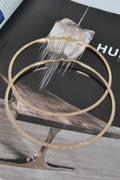 12cm Double Rhinestone Hoop Earrings