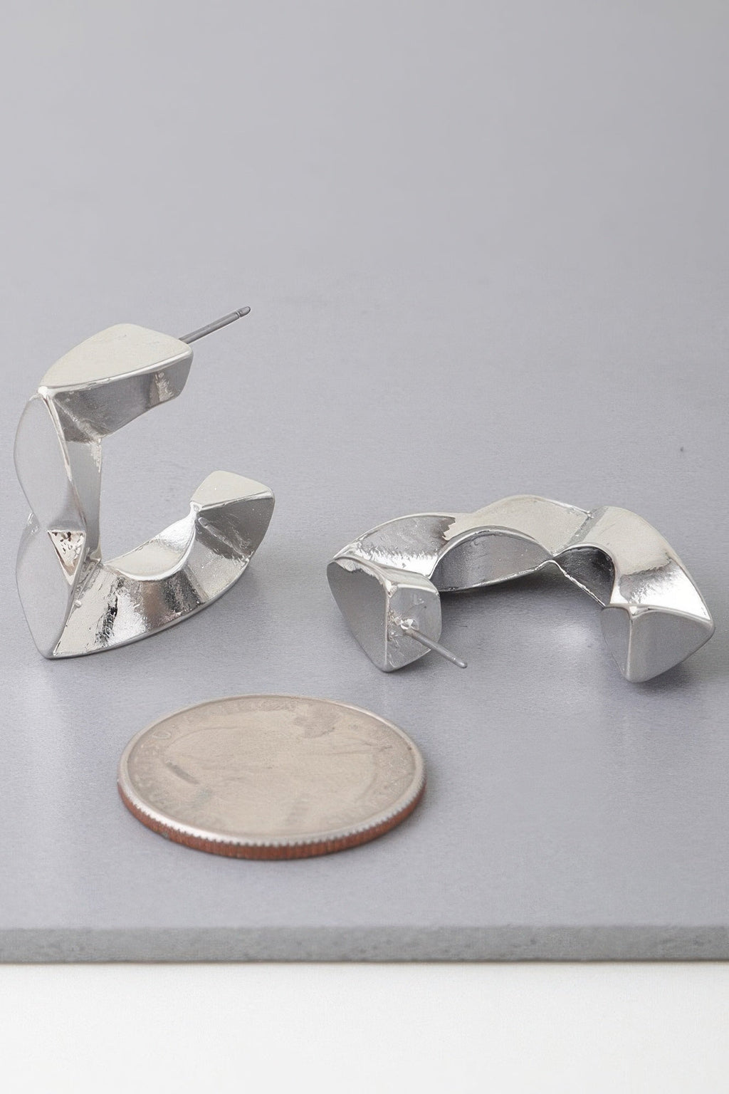 Geometric Cubic Hoop Earrings