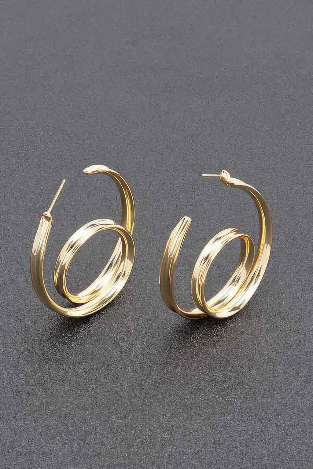 Gold Plated Metal Hoop Earring
