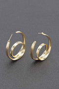 Gold Plated Metal Hoop Earring