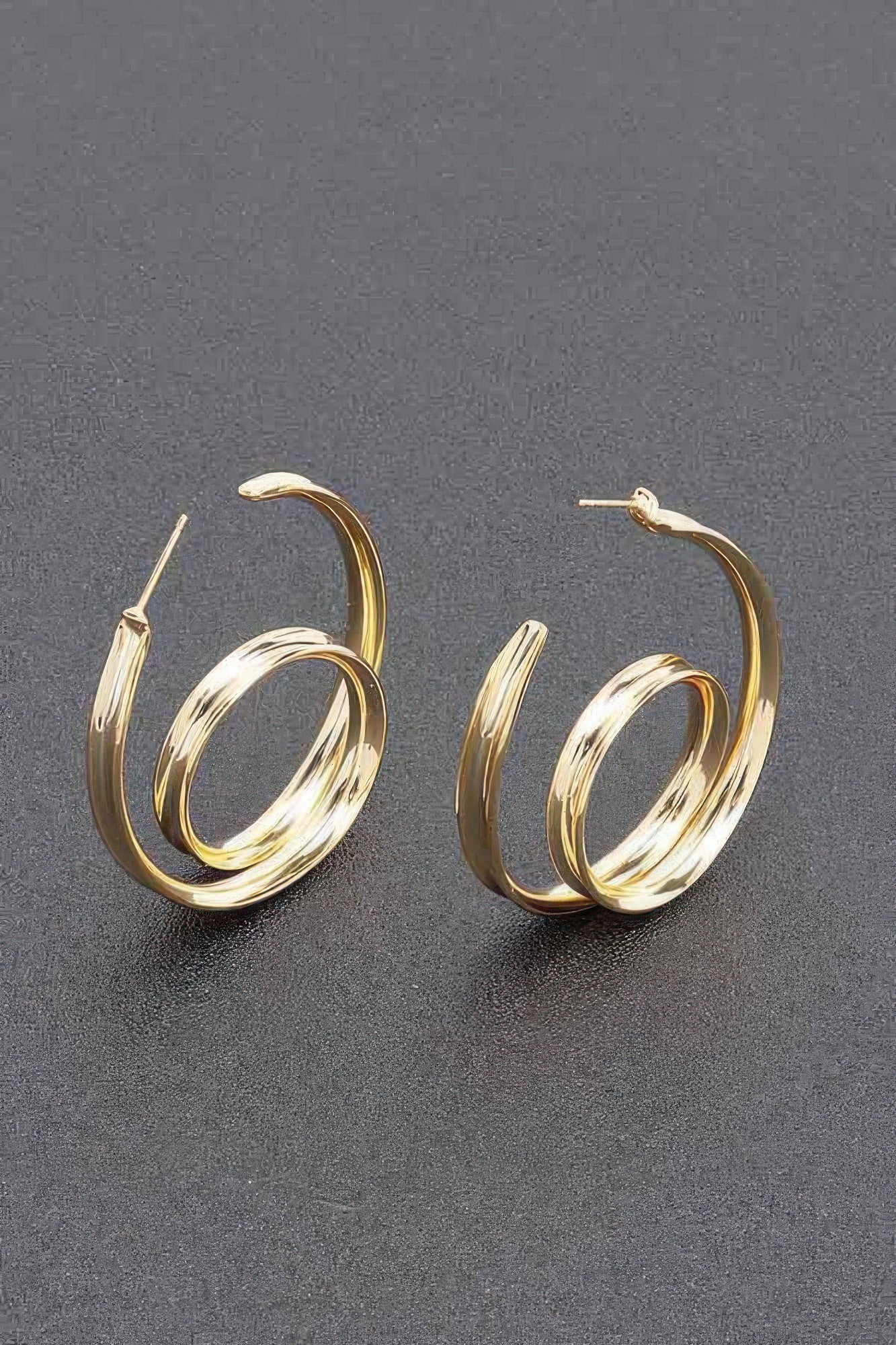 Gold Plated Metal Hoop Earring