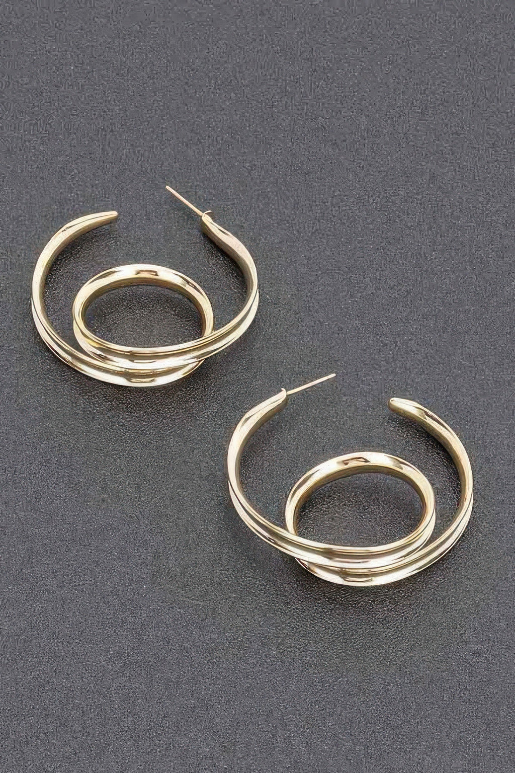 Gold Plated Metal Hoop Earring