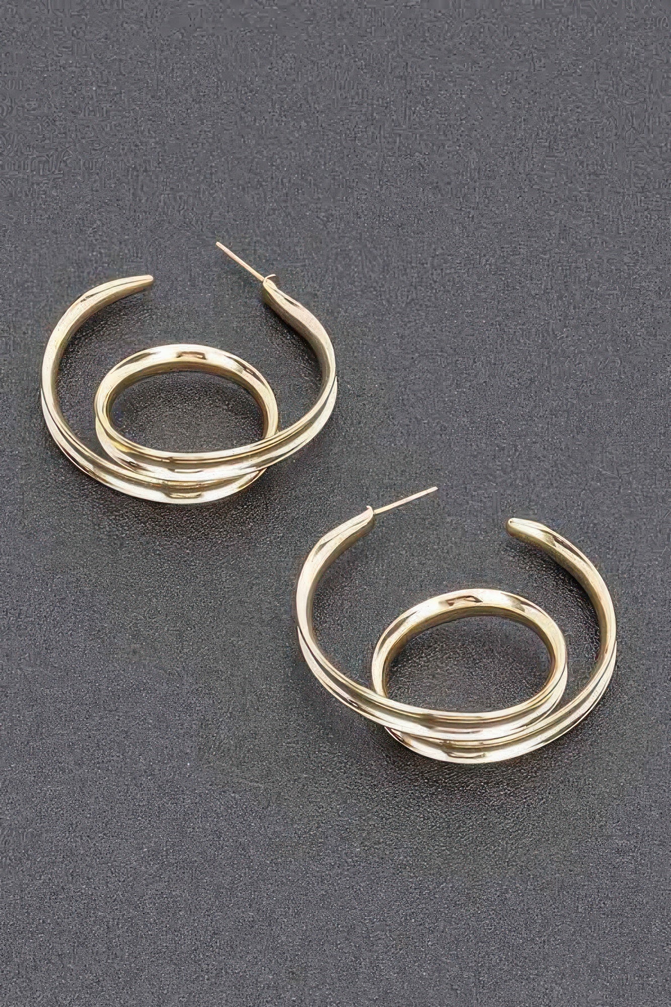 Gold Plated Metal Hoop Earring